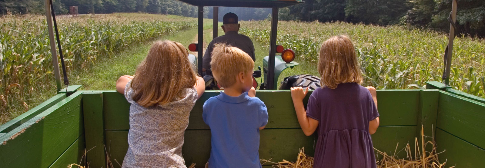 kids in tractor